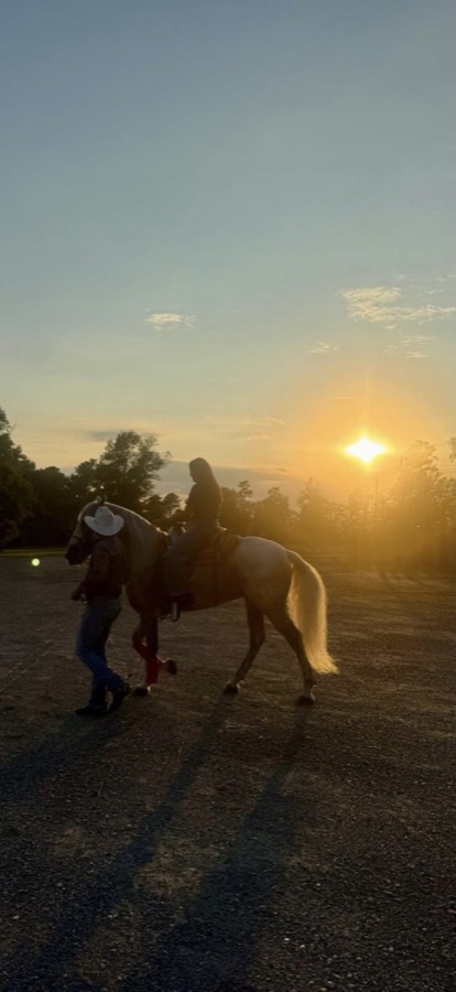 Inspira Ranch horseback riding at sunset